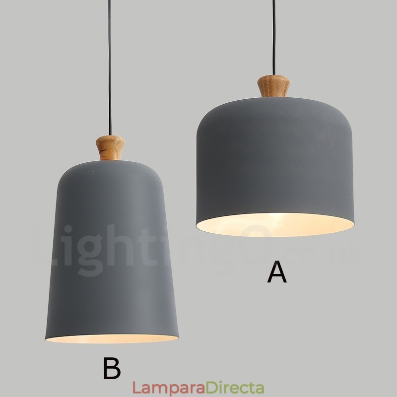 Lámpara colgante moderna contemporánea de una luz de aleación de aluminio con pantalla de aleación de aluminio