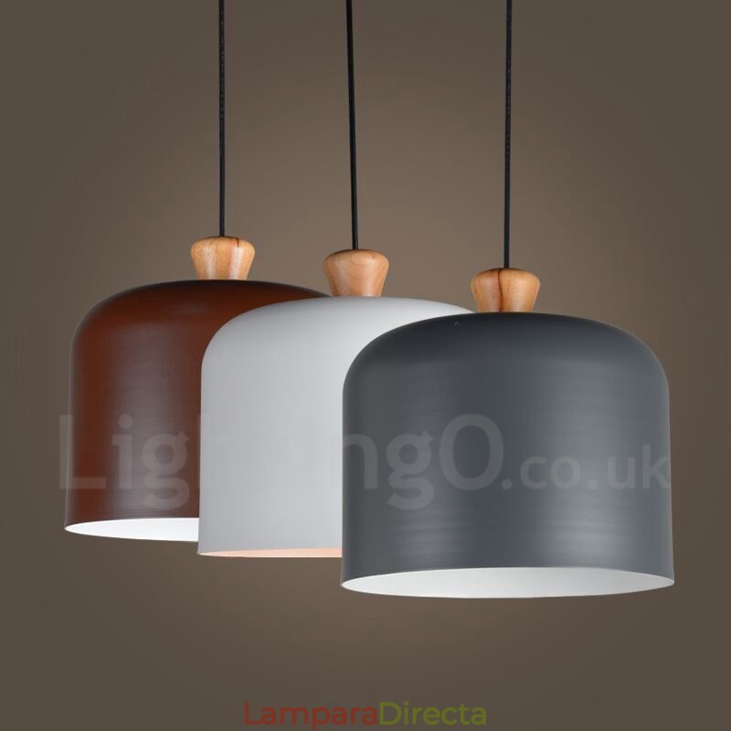 Lámpara colgante moderna contemporánea de una luz de aleación de aluminio con pantalla de aleación de aluminio