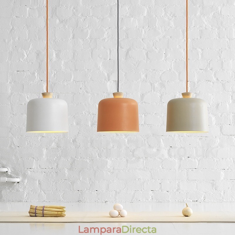 Lámpara colgante moderna contemporánea de una luz de aleación de aluminio con pantalla de aleación de aluminio