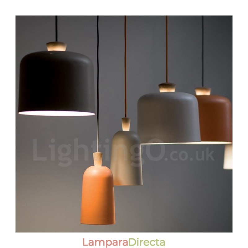 Lámpara colgante moderna contemporánea de una luz de aleación de aluminio con pantalla de aleación de aluminio