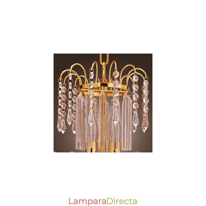 Lámpara de araña de cristal de lujo con 7 luces