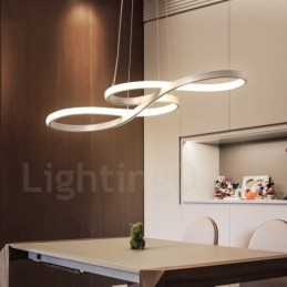 Lámpara colgante moderna y contemporánea de aleación de aluminio con pantalla acrílica