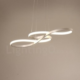 Lámpara colgante moderna y contemporánea de aleación de aluminio con pantalla acrílica