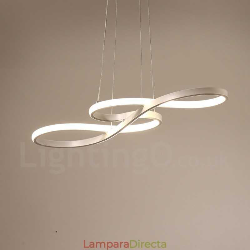 Lámpara colgante moderna y contemporánea de aleación de aluminio con pantalla acrílica