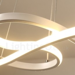 Lámpara colgante moderna y contemporánea de aleación de aluminio con pantalla acrílica