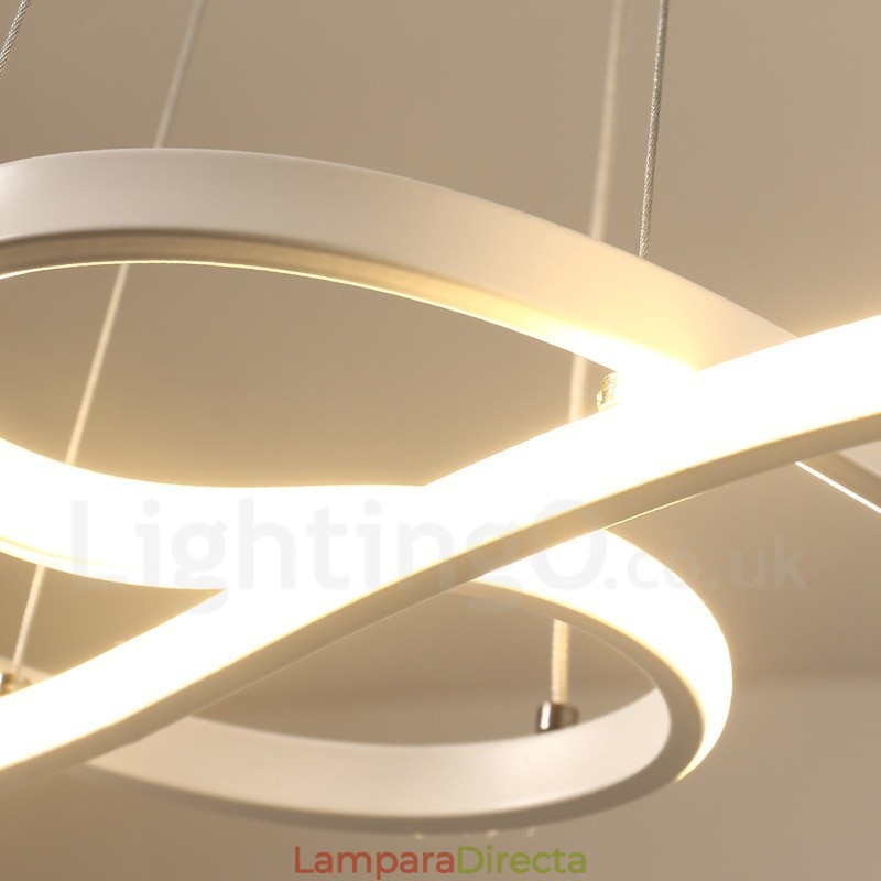 Lámpara colgante moderna y contemporánea de aleación de aluminio con pantalla acrílica