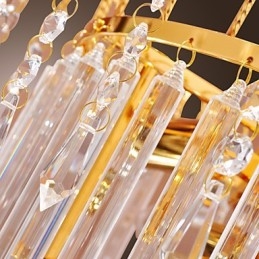 Lámpara de araña de cristal de lujo con 7 luces