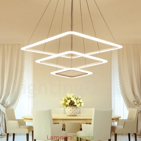 Lámpara colgante moderna y contemporánea de 3 luces de aleación de aluminio con pantalla acrílica Lámpara colgante moderna y contemporánea de 3 luces de aleación de aluminio con pantalla acrílica