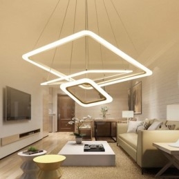 Lámpara colgante moderna y contemporánea de 3 luces de aleación de aluminio con pantalla acrílica