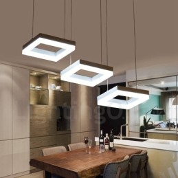 Lámpara colgante moderna y contemporánea de 3 luces de aleación de aluminio con pantalla acrílica