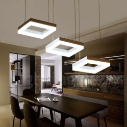 Lámpara colgante moderna y contemporánea de 3 luces de aleación de aluminio con pantalla acrílica