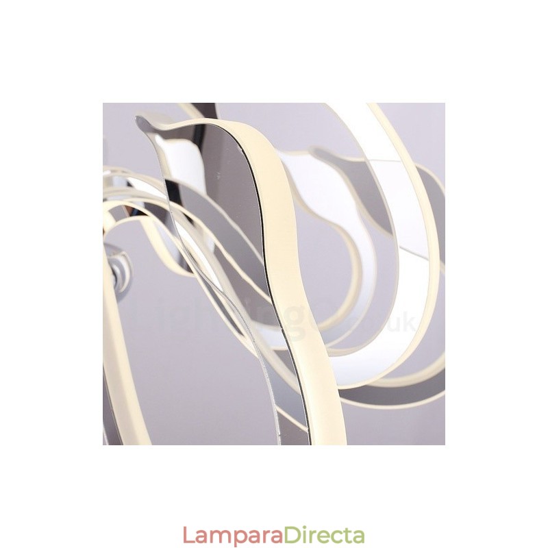 Lámpara de araña moderna contemporánea regulable de acero de 6 luces con pantalla acrílica