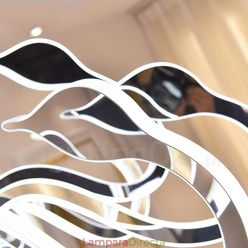 Lámpara de araña moderna contemporánea regulable de acero de 6 luces con pantalla acrílica