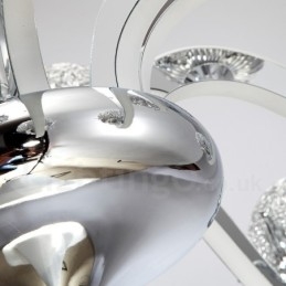Lámpara de araña moderna y contemporánea de acero regulable de 12 luces con pantalla de aleación de aluminio
