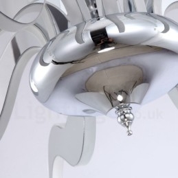 Lámpara de araña moderna contemporánea regulable de acero de 9 luces con pantalla acrílica