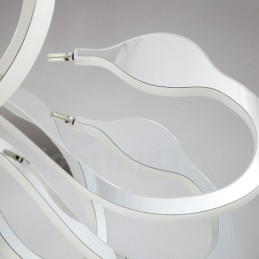 Lámpara de araña moderna y contemporánea de acero regulable de 8 luces con pantalla acrílica