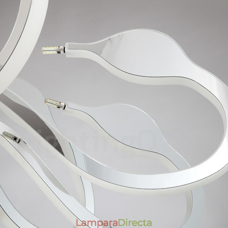 Lámpara de araña moderna y contemporánea de acero regulable de 8 luces con pantalla acrílica