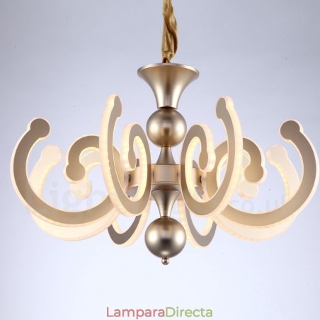 Lámpara de araña moderna contemporánea regulable de acero de 6 luces con pantalla acrílica Lámpara de araña moderna contemporánea regulable de acero de 6 luces con pantalla acrílica