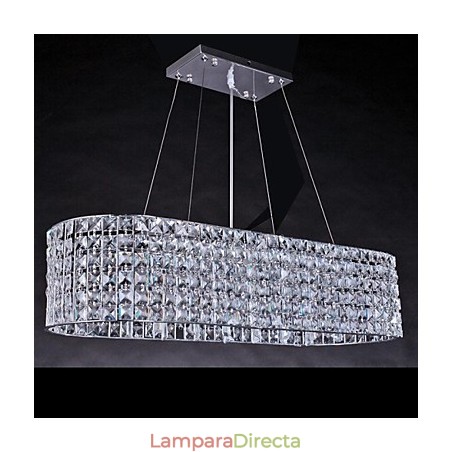 Lámpara de araña moderna contemporánea de cristal cromado Lámpara de araña moderna contemporánea de cristal cromado
