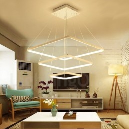 Lámpara colgante moderna y contemporánea de 3 luces de aleación de aluminio con pantalla acrílica