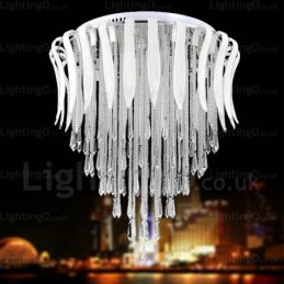 Lámparas de techo modernas y contemporáneas de 12 luces con pantalla de cristal