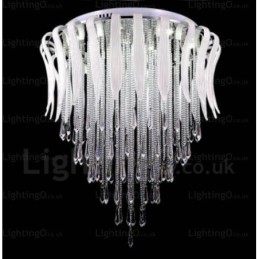 Lámparas de techo modernas y contemporáneas de 12 luces con pantalla de cristal