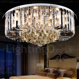 Lámparas de techo modernas y contemporáneas de 6 luces con pantalla de cristal