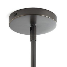 Lámpara de araña tradicional con 6 luces y pantalla de cristal con burbujas