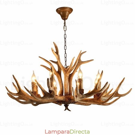 Lámpara de araña nórdica moderna y contemporánea de 8 luces, estilo rústico y campestre Lámpara de araña nórdica moderna y contemporánea de 8 luces, estilo rústico y campestre