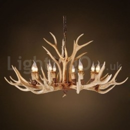 Lámpara de araña nórdica moderna y contemporánea de 8 luces, estilo rústico y campestre