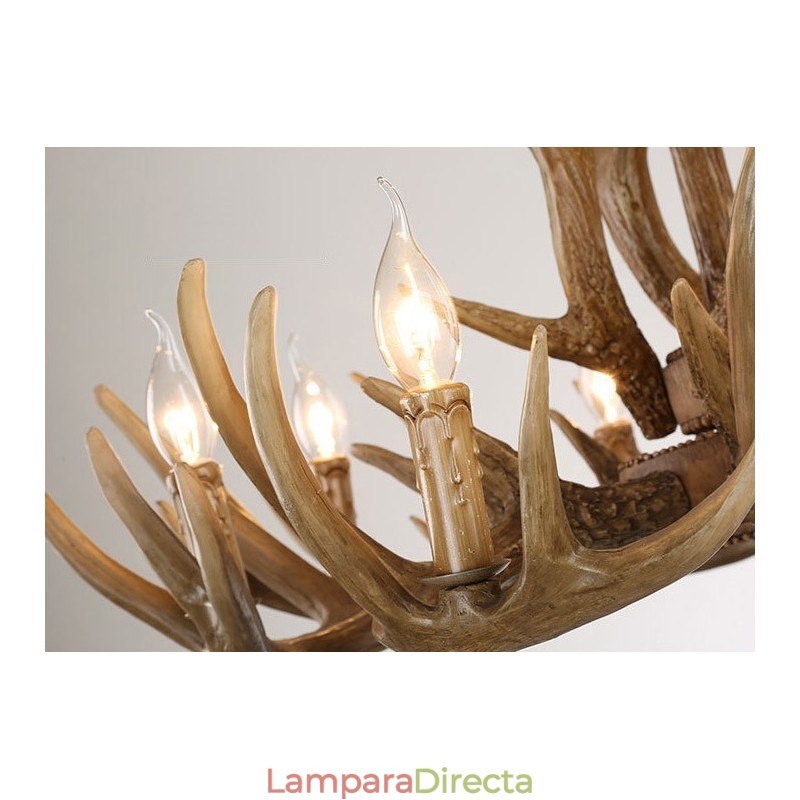 Lámpara de araña retro vintage de 6 luces