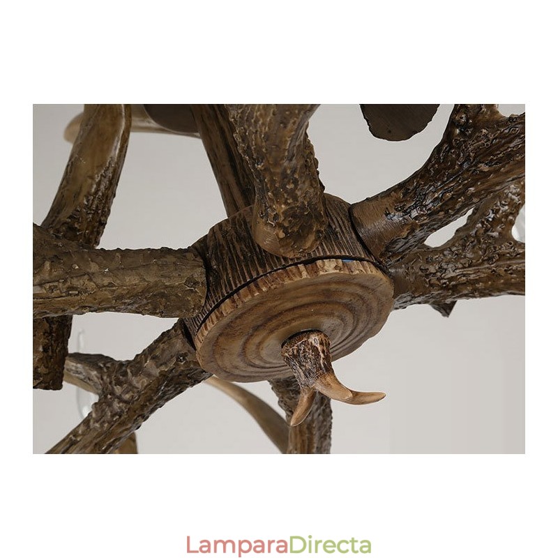 Lámpara de araña retro vintage de 6 luces