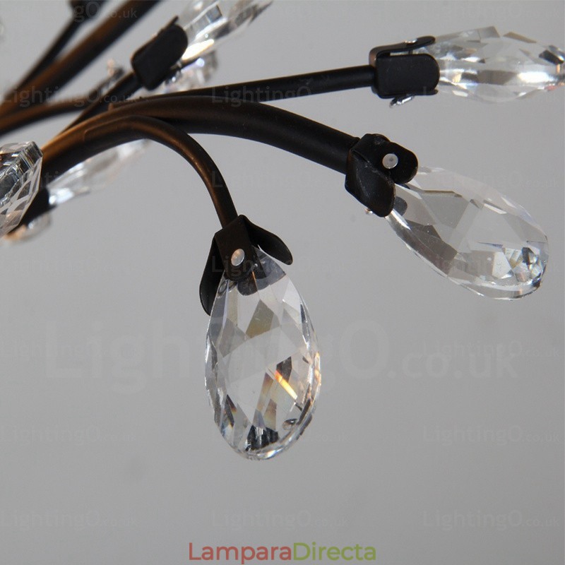 Lámpara de araña rústica de 8 luces