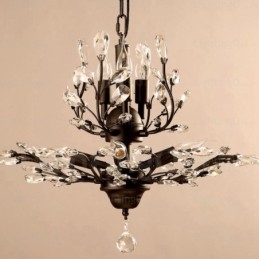 Lámpara de araña rústica de 8 luces