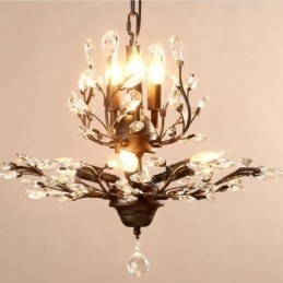 Lámpara de araña rústica de 8 luces