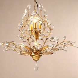 Lámpara de araña rústica de 8 luces