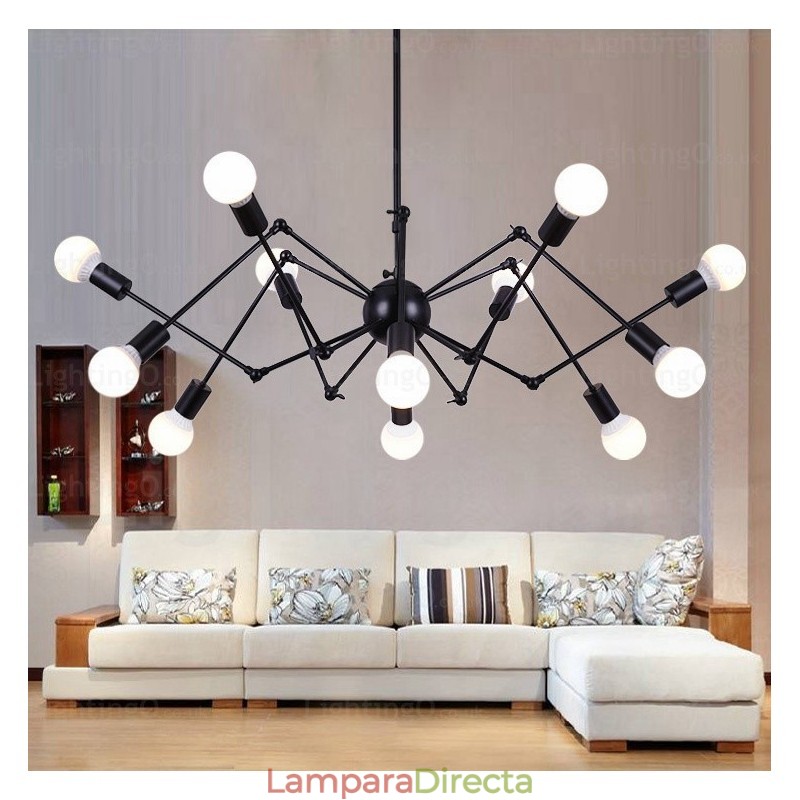 Lámparas de araña retro vintage de 12 luces