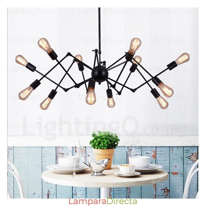 Lámparas de araña retro vintage de 12 luces