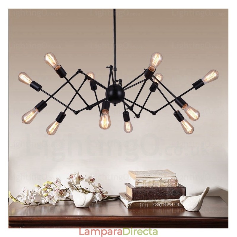 Lámparas de araña retro vintage de 12 luces