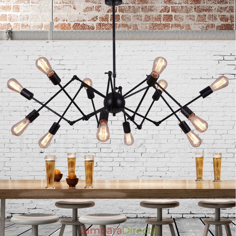Lámparas de araña retro vintage de 12 luces