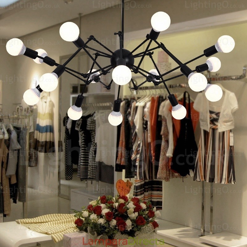 Lámparas de araña retro vintage de 12 luces