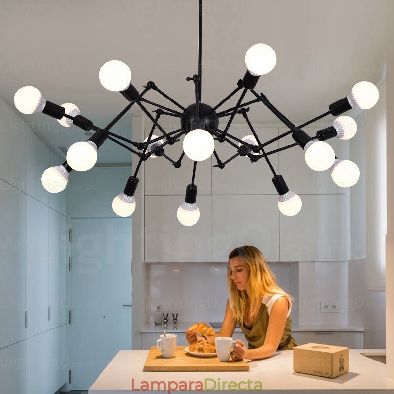 Lámparas de araña retro vintage de 12 luces