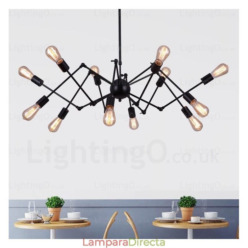 Lámparas de araña retro vintage de 12 luces