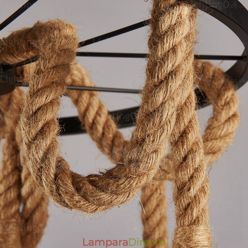 Lámpara colgante retro vintage de 6 luces