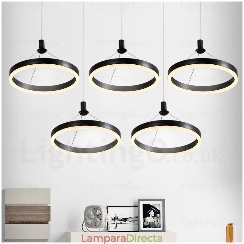 Lámpara colgante contemporánea moderna de 1 luz con pantalla acrílica