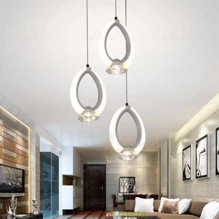 Lámpara colgante contemporánea moderna de 1 luz con pantalla de cristal Lámpara colgante contemporánea moderna de 1 luz con pantalla de cristal