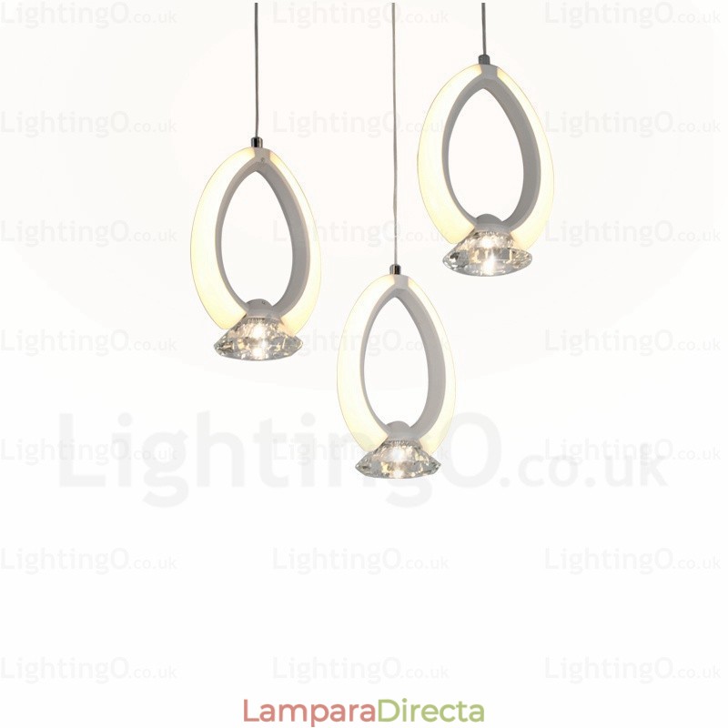 Lámpara colgante contemporánea moderna de 1 luz con pantalla de cristal