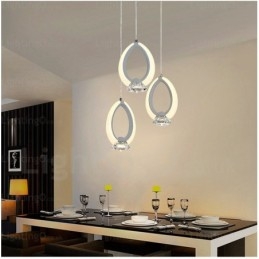 Lámpara colgante contemporánea moderna de 1 luz con pantalla de cristal