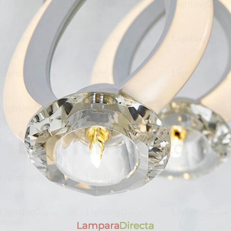 Lámpara colgante contemporánea moderna de 1 luz con pantalla de cristal