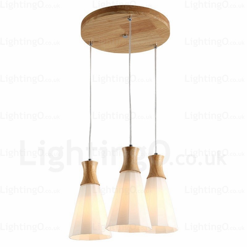 Lámpara colgante nórdica contemporánea moderna de 1 luz con pantalla de vidrio